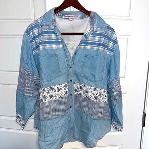 The PERFECT Vintage Style Denim Button Up